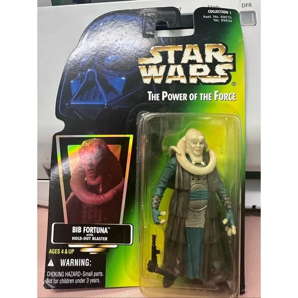 Star Wars power force Bib Fortuna with blaster MOC 1996 Kenner
